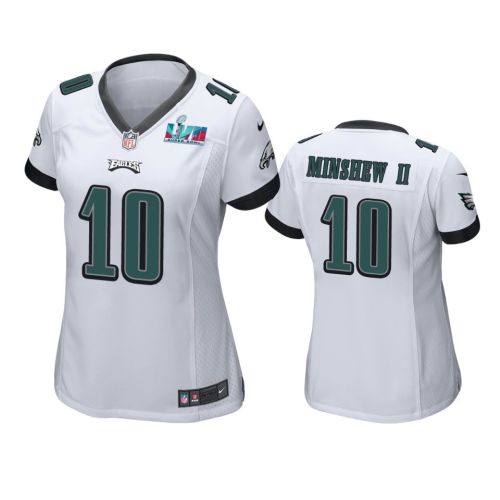 Gardner Minshew II 10 Philadelphia Eagles Super Bowl LVII White Game Jersey - Women