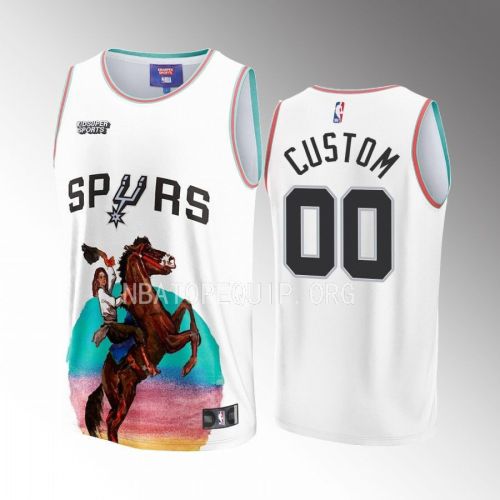 Custom San Antonio Spurs NBA & KidSuper Studios Unisex Hometown Jersey