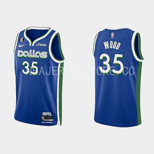 Dallas Mavericks 35 Christian Wood 2022-23 City Edition Royal Men Jersey