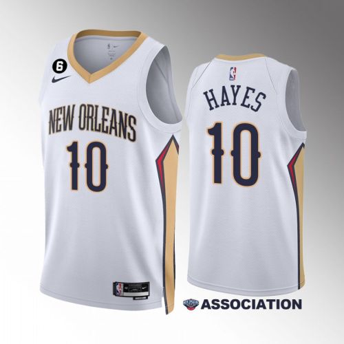 New Orleans Pelicans Jaxson Hayes 10 Association Edition 2022-23 White Jersey Swingman