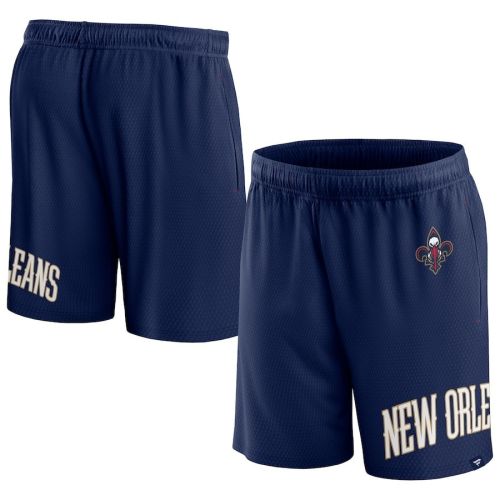 New Orleans Pelicans Navy Free Throw Mesh Shorts - Men