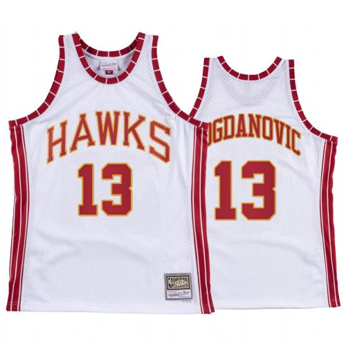 Bogdan Bogdanovic 13 Atlanta Hawks Hardwood Classics Jersey White