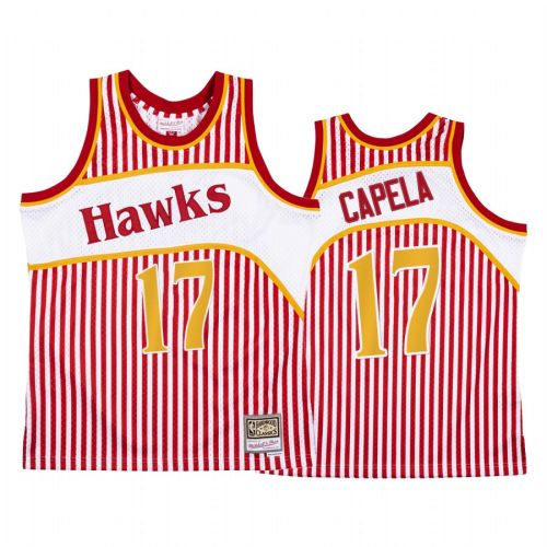 Clint Capela 17 Atlanta Hawks Independence Day Red Stars And Stripes Jersey