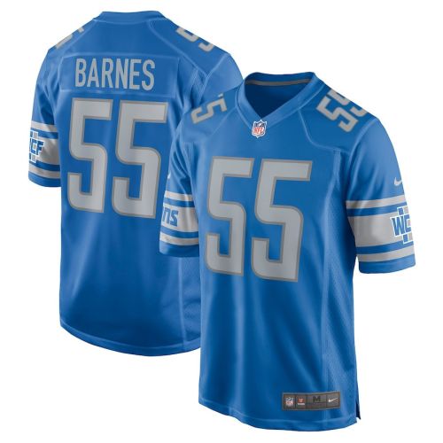 Derrick Barnes 55 Detroit Lions Men Game Jersey - Blue