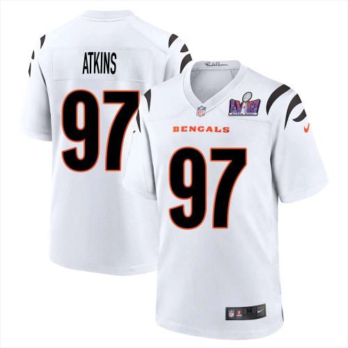 Geno Atkins 97 Cincinnati Bengals Super Bowl LVIII Men Away Limited Jersey - White