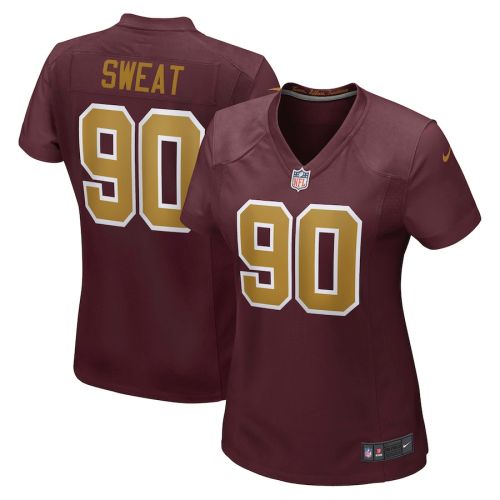 Montez Sweat 90 Washington Commanders Football Team Game Women Jersey - Burgundy