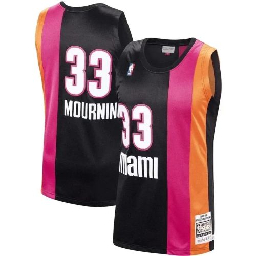 Alonzo Mourning Miami Heat Mitchell & Ness Hardwood Classics 2005-06 Jersey - Black