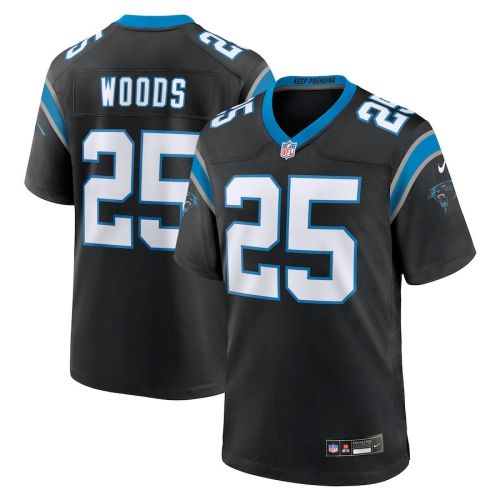 Xavier Woods 25 Carolina Panthers Team Game Men Jersey - Black