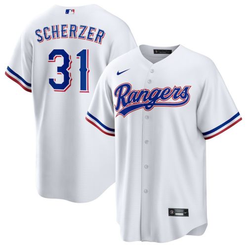 Max Scherzer 31 Texas Rangers Home Men Jersey - White