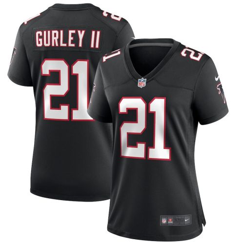 Todd Gurley II 21 Atlanta Falcons Women's Throwback Game Jersey - Black