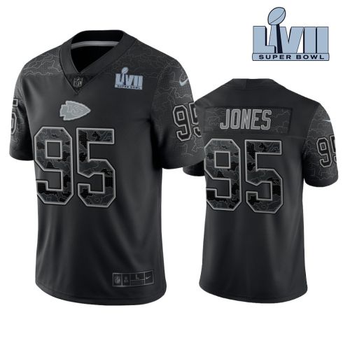 Chris Jones 95 Kansas City Chiefs Super Bowl LVII Reflective Limited Jersey