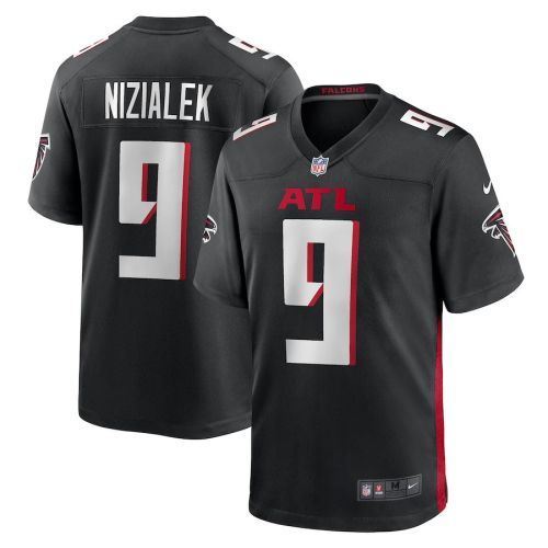 Cameron Nizialek 9 Atlanta Falcons Men's Game Jersey - Black