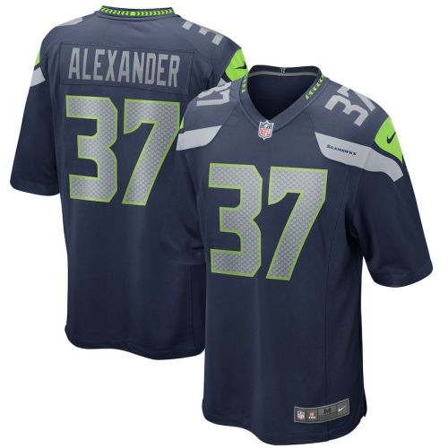 Shaun Alexander 37 Seattle Seahawks Men Game Retired Jersey - College Navy