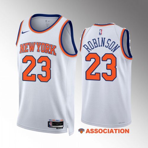 Mitchell Robinson 23 New York Knicks White Jersey 2022-23 Association Edition Swingman