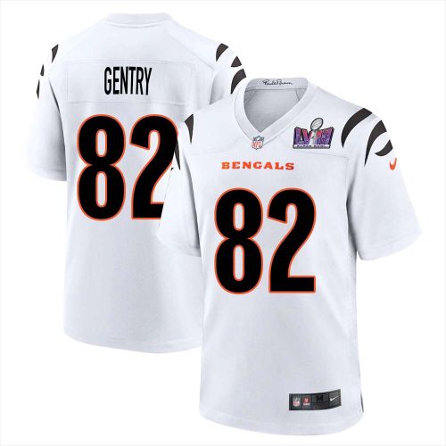 Zach Gentry 82 Cincinnati Bengals Super Bowl LVIII Men Away Limited Jersey - White