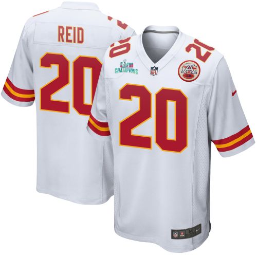 Justin Reid 20 Kansas City Chiefs Super Bowl LVII Champions Men Game Jersey - White