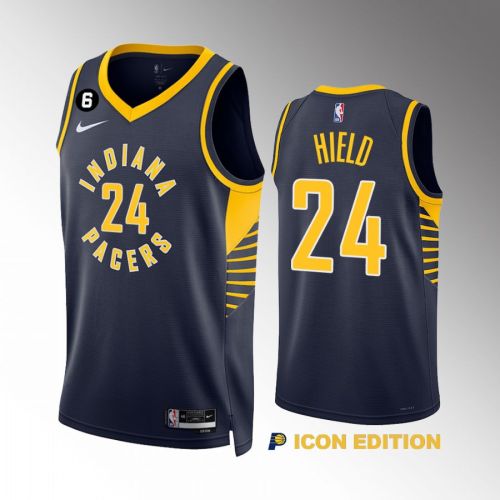 Buddy Hield 24 Indiana Pacers Navy Icon Edition 2022-23 Men Jersey Swingman