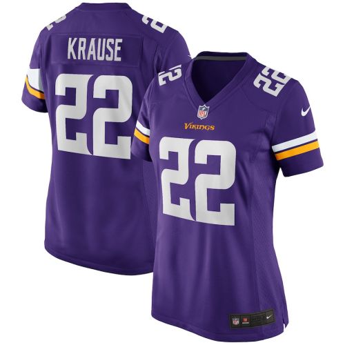 Paul Krause 22 Minnesota Vikings Women Game Retired Jersey - Purple