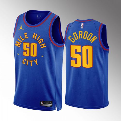 Denver Nuggets Aaron Gordon 50 2022-23 Statement Edition Blue Jersey Mile High City