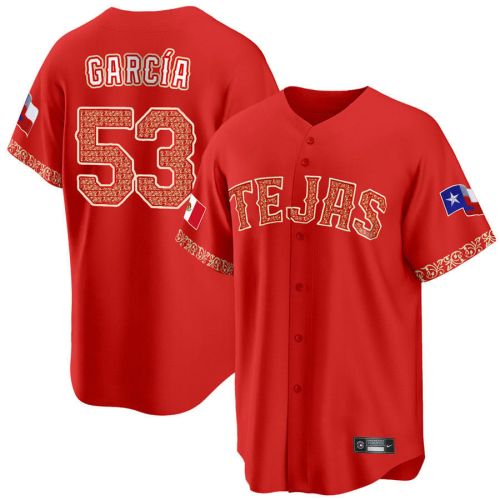 Adolis Garcia 53 Texas Rangers Mexican Collection Baseball Men Jersey - Red