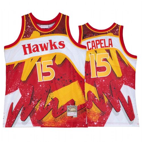 Clint Capela 15 Atlanta Hawks Hyper Hoop Red Jersey Throwback 80s