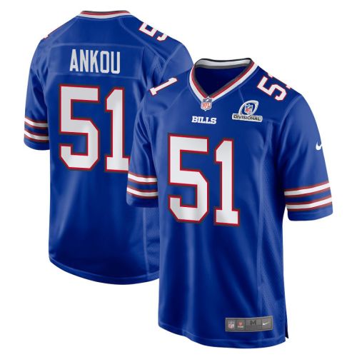 Eli Ankou 51 Buffalo Bills 2024 Divisional Patch Game Men Jersey - Royal