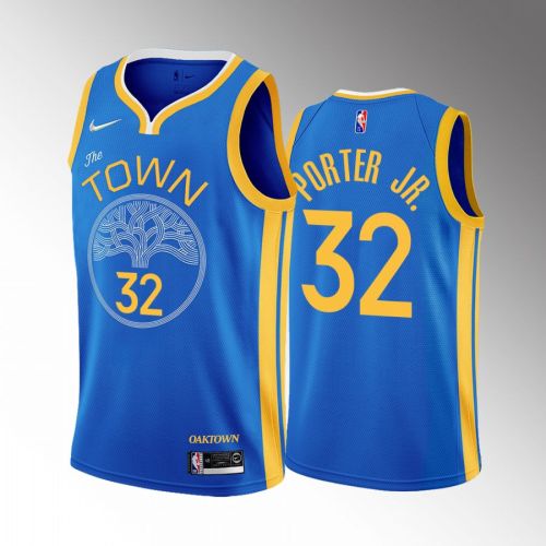 Otto Porter Jr. 32 2022-23 Golden State Warriors Blue Earned Edition Jersey OAK Town