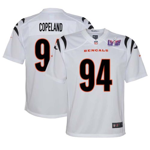 John Copeland 94 Cincinnati Bengals Super Bowl LVIII YOUTH Away Limited Jersey - White