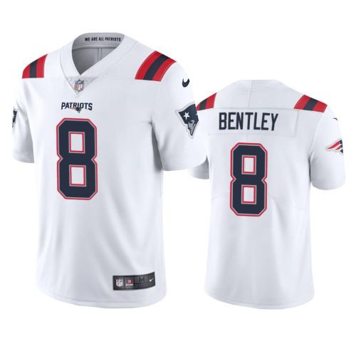 Ja'Whaun Bentley 8 New England Patriots White Vapor Limited Jersey