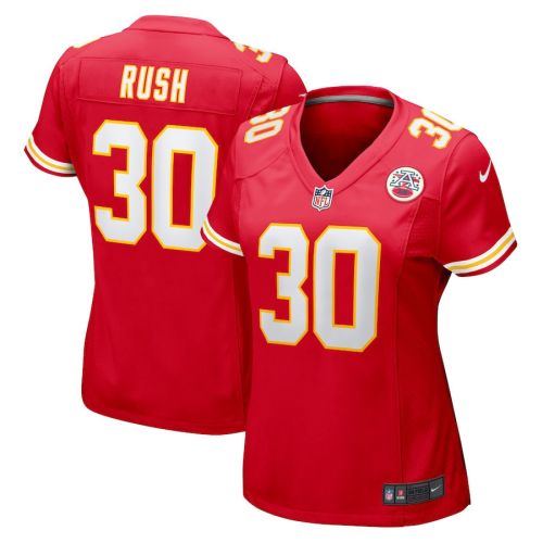 Darius Rush 30 Kansas City Chiefs Game Women Jersey - Red