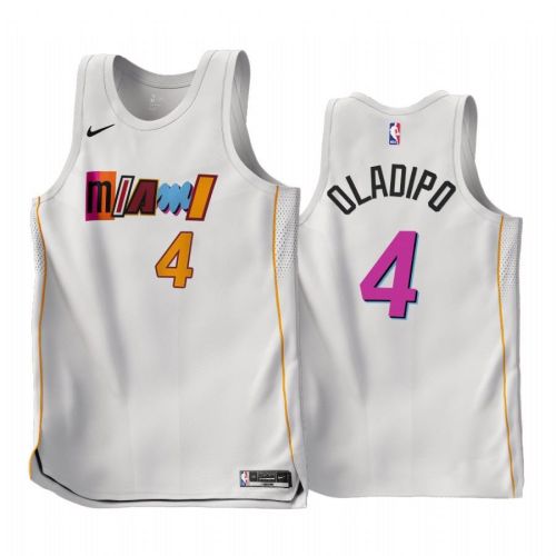 Miami Heat Victor Oladipo 2022-23 City Edition White 4 Jersey - Men Jersey