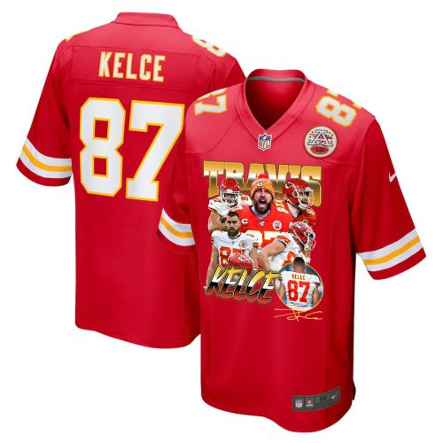 Travis Kelce 87 Kansas City Chiefs Drive to Victory Game Jersey - Men, Red