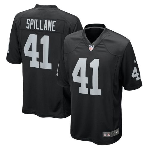 Robert Spillane 41 Las Vegas Raiders Game Player Men Jersey - Black