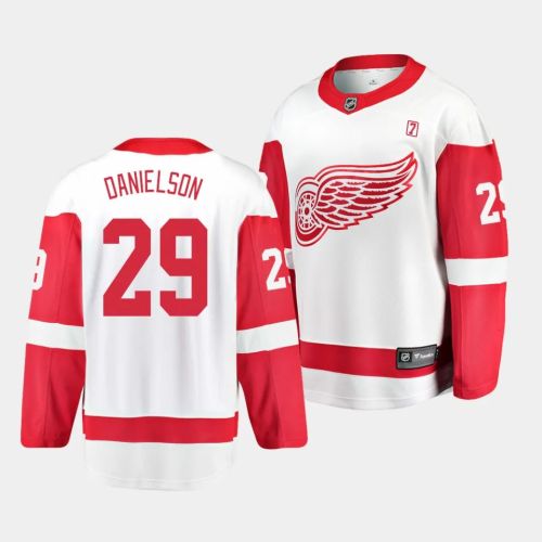 Nate Danielson #29 Detroit Red Wings 2023 NHL Draft Away Men Jersey - White