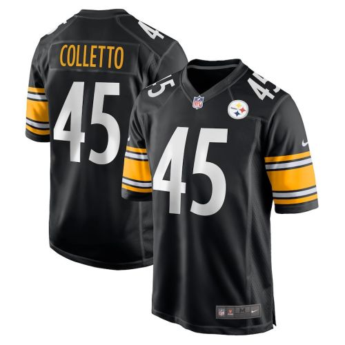 Jack Colletto 45 Pittsburgh Steelers Game Men Jersey - Black