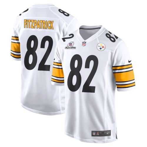 Dez Fitzpatrick 82 Pittsburgh Steelers 2023 Playoffs Patch Game Men Jersey - White