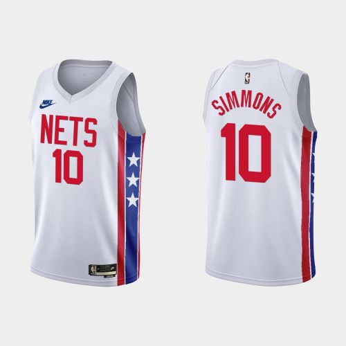 Brooklyn Nets Ben Simmons 10 2022-23 Classic Edition White Men Jersey