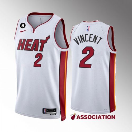 Gabe Vincent 2 Miami Heat White Association Edition 2022-23 Jersey NO.6 Patch