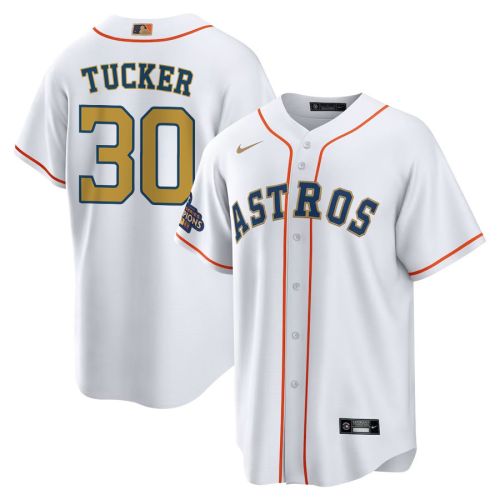 Kyle Tucker 30 Houston Astros 2023 Men Jersey - White/Gold