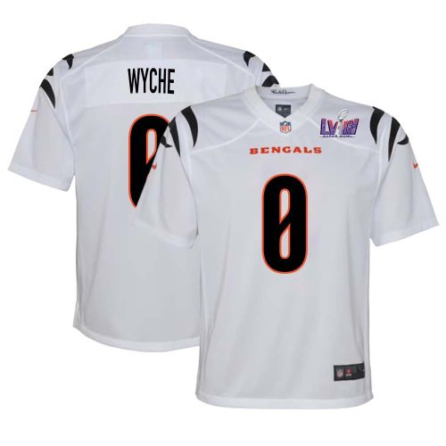 Sam Wyche 0 Cincinnati Bengals Super Bowl LVIII YOUTH Away Limited Jersey - White