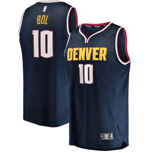 Bol Bol Denver Nuggets Fast Break Jersey Navy - Icon Edition