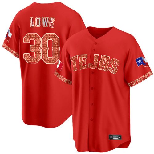 Nathaniel Lowe 30 Texas Rangers Mexican Collection Baseball Men Jersey - Red