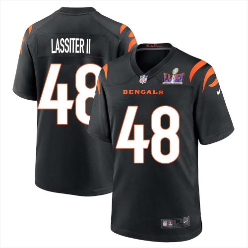 Kwamie Lassiter II 48 Cincinnati Bengals Super Bowl LVIII Men Home Limited Jersey - Black