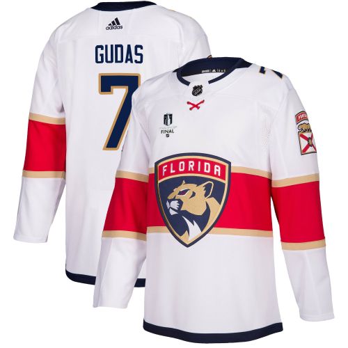 Florida Panthers Radko Gudas 7 Away 2023 Stanley Cup Final Breakaway Men Jersey - White