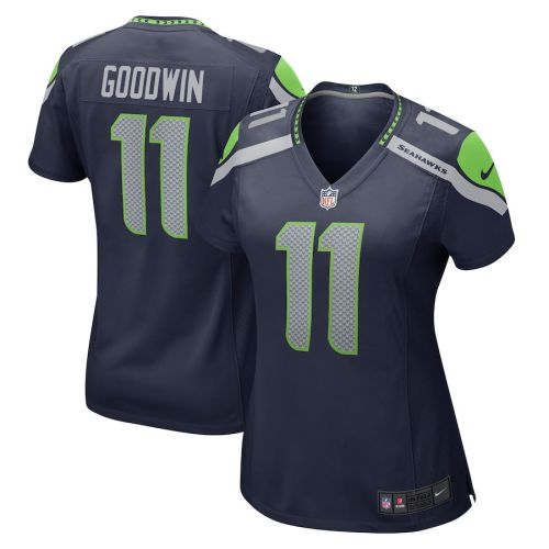 Marquise Goodwin 11 Seattle Seahawks Women's Home Game Player Jersey - College Navy