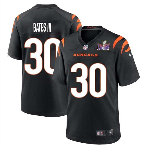 Jessie Bates III 30 Cincinnati Bengals Super Bowl LVIII Men Home Limited Jersey - Black