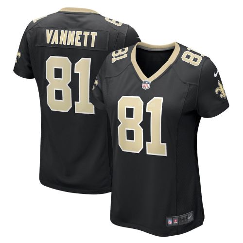 Nick Vannett 81 New Orleans Saints Women's Game Jersey - Black