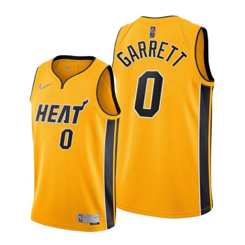 Marcus Garrett 0 Miami Heat Earned Edition Gold Jersey - Men Jersey