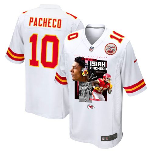 Isiah Pacheco 10 Kansas City Chiefs Pachinko Machine Game Men Jersey - White