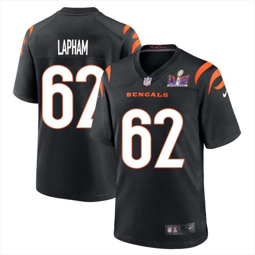 Dave Lapham 62 Cincinnati Bengals Super Bowl LVIII Men Home Limited Jersey - Black